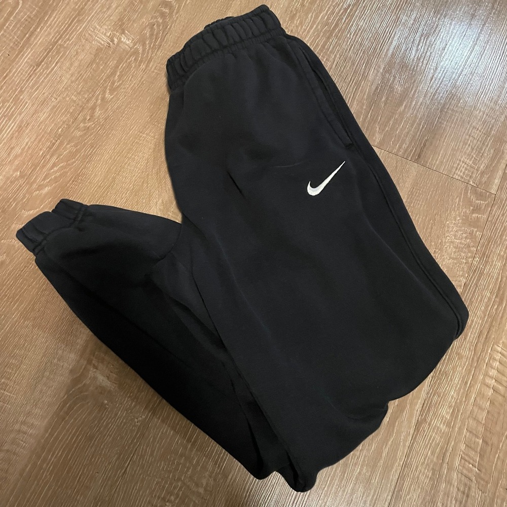 Nike Mens Joggers Size Small Black Cotton Blend Fleece Sportswear Sweatpants
